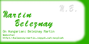 martin beleznay business card